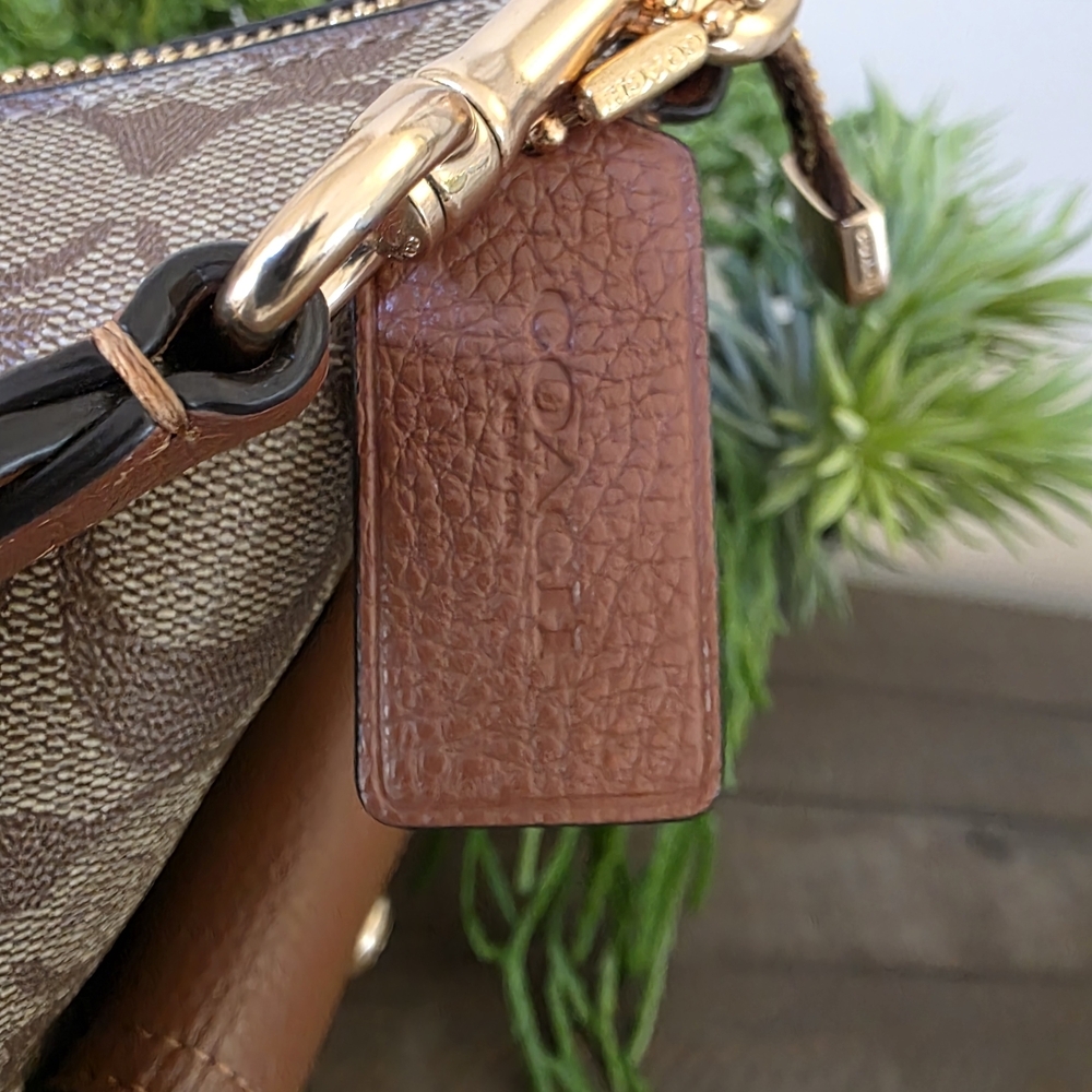 Coach Pennie Shoulder/Crossbody Bag In Signature Canvas With Leather Trim - Picture 2 of 12